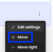 Moodle - Activity Edit Menu - Move